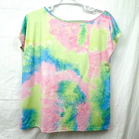 Halife Tops - Casual Off The Shoulder Sleeveless Tee Women 2XL Tie-Dye Halife
